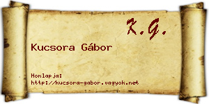 Kucsora Gábor névjegykártya