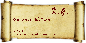 Kucsora Gábor névjegykártya